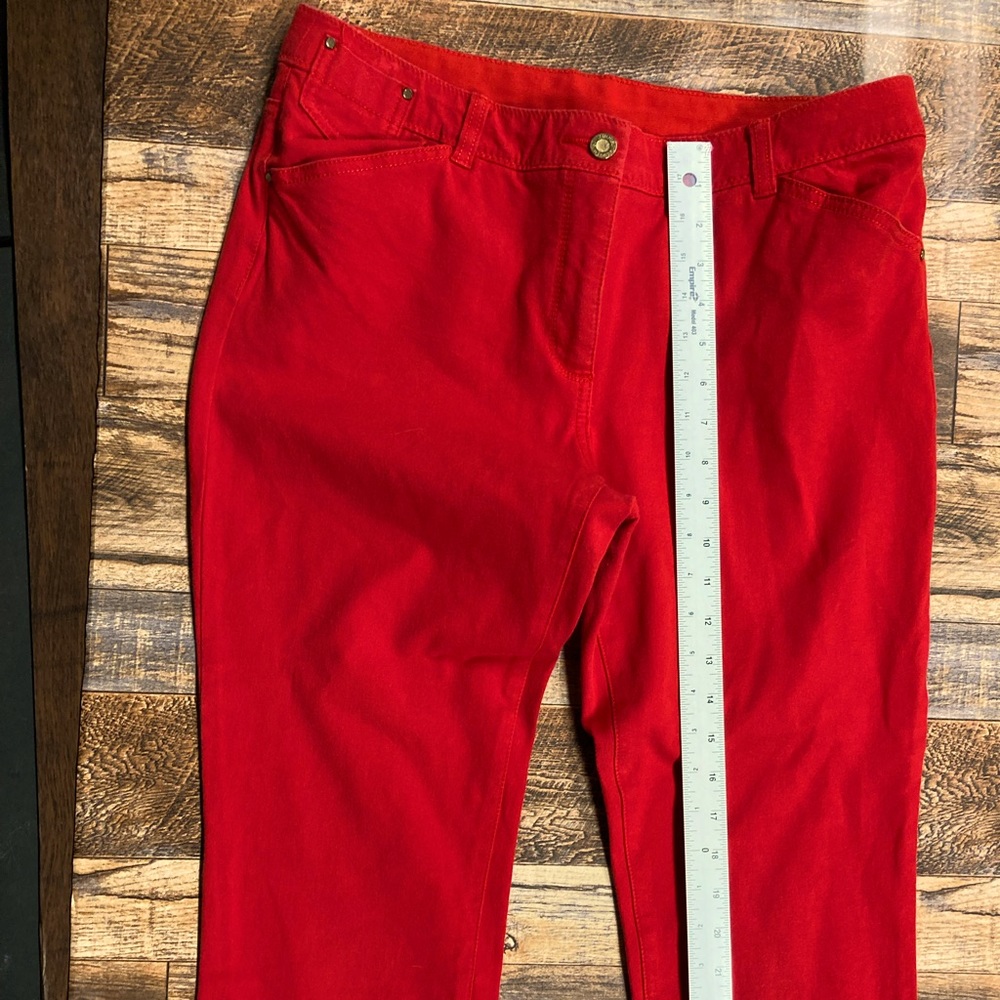 Chico’s So Slimming Red Cropped Pants, Chico’s Size 1.5 (#SUM153)